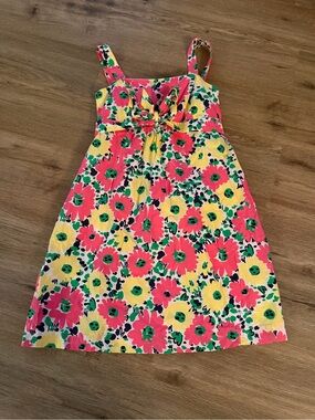 Lilly Pulitzer Women’s Floral Tie-Front Sundress - Pink, Yellow & Green